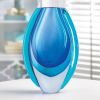 Accent Plus Ocean Blue Art Glass Vase