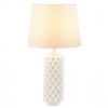 Accent Plus White Cylinder Honeycomb Table Lamp