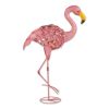 Summerfield Terrace Solar Lighted Flamingo Yard Art - Leaning