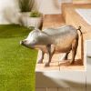 Accent Plus Galvanized Metal Pig Garden Figurine