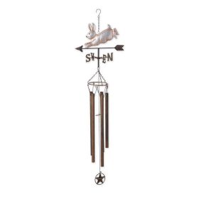 Accent Plus Weathervane Wind Chime - Rabbit