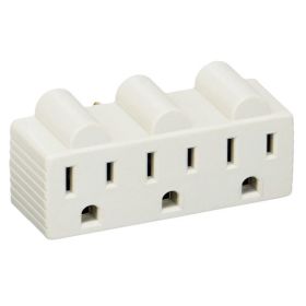 180-N Cmple 3-Outlet Extender, Power Outlet Splitter, 3 Prong, Indoor Grounded Adapter - White