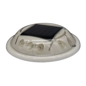 Hydro Glow C1W Round Solar Dock, Deck &amp; Pathway Light - White