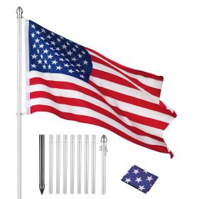 10ft Flag pole grey