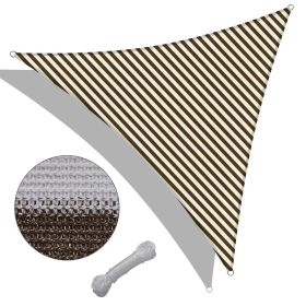 16'x16'x16' Triangle Sun Shade Sail/ Coffee+White