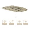 14' DOUBLE SIDED UMBRELLA/beige