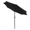 9 Ft AL Tilt Umbrella Black