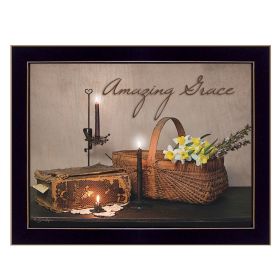 "Amazing Grace" By Susan Boyer; Printed Wall Art; Ready To Hang Framed Poster; Black Frame