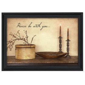 "Peace Be with You" By Susan Boyer; Printed Wall Art; Ready To Hang Framed Poster; Black Frame