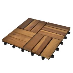 vidaXL Decking Tiles 11.8"x11.8" Acacia Set of 30