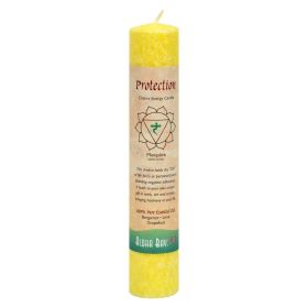 Aloha Bay - Chakra Pillar Candle Protection Yellow - 1 Candle