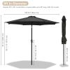 9 Ft AL Tilt Umbrella Black