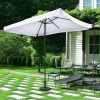 2Mx3M Aluminum Patio Umbrella White