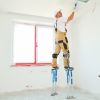 24in to 40in Blue Aluminum Drywall Stilt