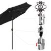 9 Ft AL Tilt Umbrella Black