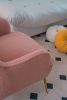 Modern Soft Teddy fabric Pink Ergonomics Accent Chair Living Room Chair Bedroom Chair Home Chair With Gold Legs And Adjustable Legs For Indoor Home