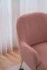 Modern Soft Teddy fabric Pink Ergonomics Accent Chair Living Room Chair Bedroom Chair Home Chair With Gold Legs And Adjustable Legs For Indoor Home