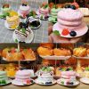 Artificial Dessert Realistic Souffle Crafts Fake Cake Photography Props Party Replica Prop Kitchen Bakery Display; Orange