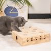 Cat Toy; Interactive Whack-a-mole Solid Wood Toys for Cats