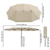 14' DOUBLE SIDED UMBRELLA/beige