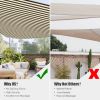 16'x16'x16' Triangle Sun Shade Sail/ Coffee+White