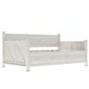 Twin Size Wooden Modern and Rustic Casual Style Daybed; Cream White(New)