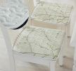 4Pcs Dining Chair Pads With Ties Cotton Soft Seat Cushions for Home Kitchen Office - Tree Branches