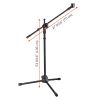 Mic Stand w/ Boom Arm 1mic Black