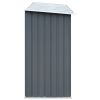 vidaXL Garden Log Storage Shed Galvanized Steel 129.9"x33.1"x59.8" Gray