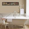 "Country Bath Shelf" By Pam Britton; Printed Wall Art; Ready To Hang Framed Poster; Black Frame