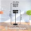 Simple Deluxe Standing Heater Patio Outdoor Balcony; Courtyard with Overheat Protection; 750W/1500W; Large