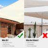 20'x16' Rectangle Sun Shade Sail/ Off White