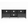 70.08 Inch Length Black TV Stand for Living Room and Bedroom; with 2 Drawers and 4 High-Capacity Storage Compartment.