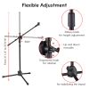 Mic Stand w/ Boom Arm 1mic Black