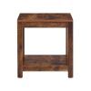 Rustic Brown Side Table ; 2-Tier Small Space End Table ; Modern Night Stand; Sofa table; Side Table with Storage Shelve