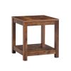 Rustic Brown Side Table ; 2-Tier Small Space End Table ; Modern Night Stand; Sofa table; Side Table with Storage Shelve