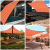 16'x16' Square Sun Shade Sail/Bright Orange