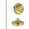 6FT Golden Telescoping Al Flag Pole With US Flag & Ball/2pcs