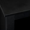 TV stand furniture with 6 storage compartments and 1 shelf cabinet; Black