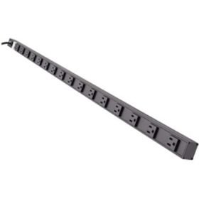 Tripp Lite 16 Outlet Power Strip 5-15R 15' Cord Vertical 5-15P 48" Black