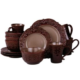 Elama&rsquo;s Salia 16 Piece Stoneware Dinnerware Set