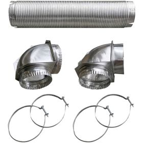 Builder's Best 110050 Semi-Rigid Dryer Vent Kit with Close Elbow