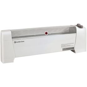 Comfort Zone CZ600 30-In. 750-Watt/1,500-Watt Manual Convection Portable Baseboard Heater