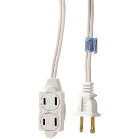 GE JASHEP51947 3-Outlet Polarized Indoor Extension Cord with Twist-to-Close Outlet Covers (9 Feet)