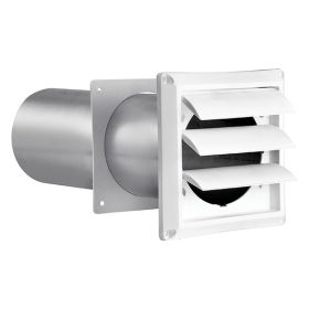 Lambro 267W 4-In. White Plastic Louvered Vent