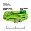 Flexzilla Pro Extension Cord 14/3 AWG SJTW 25' Outdoor Lighted Plug ZillaGreen