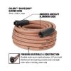 Flexzilla Colors SwivelGrip Garden Hose 5/8" x 50' 3/4" - 11 1/2 GHT Fittings Red Clay