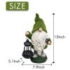 Cartoon Gnome Dwarf Statue Garden Lighting Waterproof Resin Figurines Solar Light Outdoor Lawn Courtyard Night Decorative Lamp