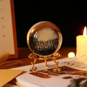 1pc Crystal Ball Art Decoration; Decoration Craft; Crystal Ball Valentine's Day Gifts Birthday Gifts (Color: Nimbus)