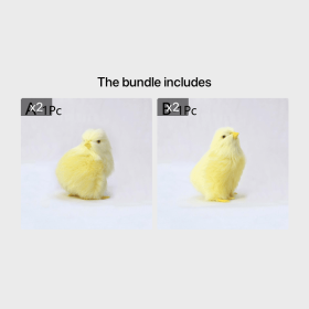 1pc Simulated Little Chick Figurine Lifelike Chicken Figurines Animal Figurine Realistic Chicken Photography Props Easter Supplies Easter Toy (Style: 01*2+02*2)